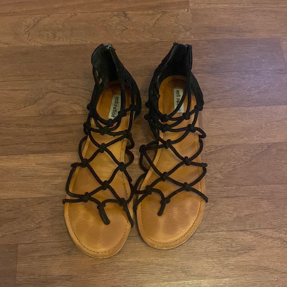 Black strappy sandals